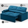 Sofá com Porta Copos Retrátil e Reclinável Pop 1,54m Velosuede Royal - Netsofas - 3