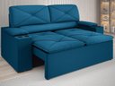 Ver imagem 1 de Sofá com Porta Copos Retrátil e Reclinável Pop 1,54m Velosuede Royal - Netsofas
