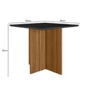Ver imagem 2 de Mesa de Jantar Quadrada de Vidro 4 Lugares 90cm sem Cadeiras Helô Poliman Móveis