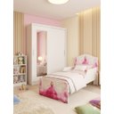 Ver imagem 4 de Quarto Completo Guarda Roupa + Mini Cama Princesa Infantil