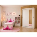 Ver imagem 3 de Quarto Completo Guarda Roupa + Mini Cama Princesa Infantil