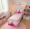 Ver imagem 7 de Quarto Completo Guarda Roupa + Mini Cama Princesa Infantil