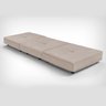 Puff Dobrável Slim - Vira Cama - Suede Nude - 2