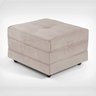 Puff Dobrável Slim - Vira Cama - Suede Nude - 1