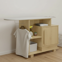 Ver imagem 5 de Tábua de Passar Havaí com 1 Porta 2 Nichos e Suporte para Ferro e Cabideiro RV Móveis