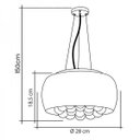 Ver imagem 4 de Pendente/Plafon em Vidro e Cristal Attractive Cobre 28cm G9 - Lustre Design Moderno Sala/Quarto