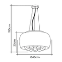 Ver imagem 5 de Lustre Cristal Pendente Plafon 40cm Cobre Decoração - Cobre