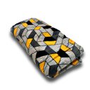 Ver imagem 2 de Coberto Manta Microfibra Estampa Geométrica Cinza 2