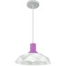 LUSTRE PENDENTE SIDES M3 E27 BRANCO COM COPO ROSA STARTEC - 1
