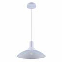 Ver mais imagens de Pendente Chapéu Vidro Ice Branco 30cm Luminária Design Moderno Prato E27