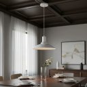 Ver imagem 3 de Pendente Chapéu Vidro Ice Branco 30cm Luminária Design Moderno Prato E27