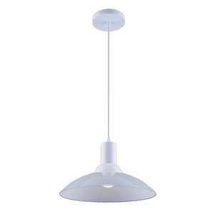 Lustre/pendente Chapéu em Vidro Ice Branco 30 Cm Design Moderno Startec