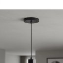 Ver imagem 3 de Pendente Chapéu Vidro Ice Preto 30cm Luminária Design Moderno Industrial E27