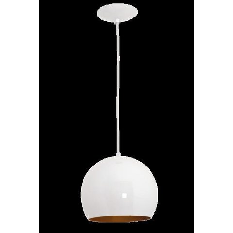 LUSTRE PENDENTE BARCELONA BRANCO/DOURADO AUREMAR