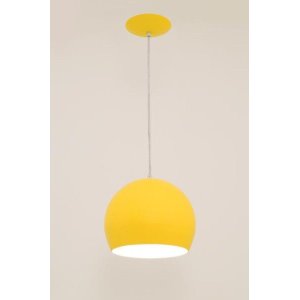 LUSTRE PENDENTE BARCELONA AMARELO AUREMAR