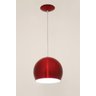 LUSTRE PENDENTE BARCELONA VERNIZ VERMELHO AUREMAR - 1