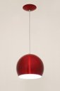 Ver imagem 1 de LUSTRE PENDENTE BARCELONA VERNIZ VERMELHO AUREMAR