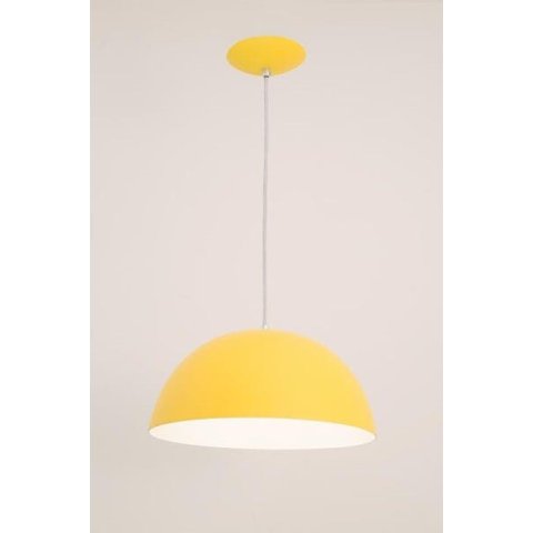 LUSTRE PENDENTE BILBAO 32CM AMARELO AUREMAR