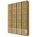 Ver mais imagens de Cristaleira 4 Portas Reflecta com LED e Espelho 152,8cm 100% MDF Luminare
