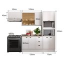 Ver mais imagens de Cozinha Compacta 4 Peças Milla Pop 100% Mdf Armário Vidro Reflecta e Balcão de Pia Branco Carraro
