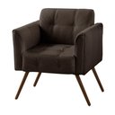 Ver imagem 1 de Poltrona Decorativa Bia Couro Marrom