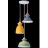 Lustre Pendente Rpx Trend Trio Verde/Amarelo/Concreto Startec - 1