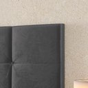Ver imagem 2 de Cabeceira Cama Box Casal 1,40 Suspensa Bia Suede - Cinza - RPM Móveis
