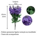 Ver imagem 2 de Kit 12 Flores Artificiais de Lavanda Lilás – Beleza sem Manutenção para Sua Casa