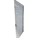 Ver imagem 2 de Porta de Aluminio Palheta Branca com Vidro Linha 25 - 210x90 Direita