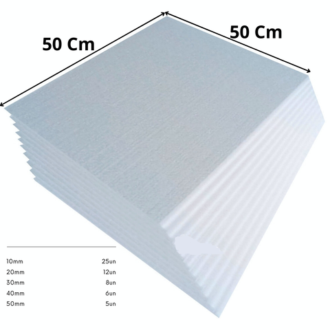 Placa de Isopor Forro Espessura 20mm C/12 Unidades 50x50cm