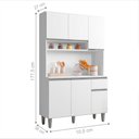Ver imagem 2 de Armário Cozinha Millan Branco 6 Portas