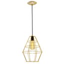 Ver imagem 1 de Lustre Pendente Aramado Balao 24Cm Dourado Auremar