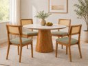 Ver imagem 1 de Sala de Jantar Redonda 4 Cadeiras Maciça Toscana- Imperial