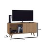 Rack Home Para TV Até 55 Polegadas Sala de Estar 1 Porta Flex Marrom Canelato e Off White - 3
