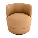 Ver imagem 2 de Poltrona Decorativa Giratória Base de Ferro Marselha Boucle Mostarda Matrix Boucle Mostarda
