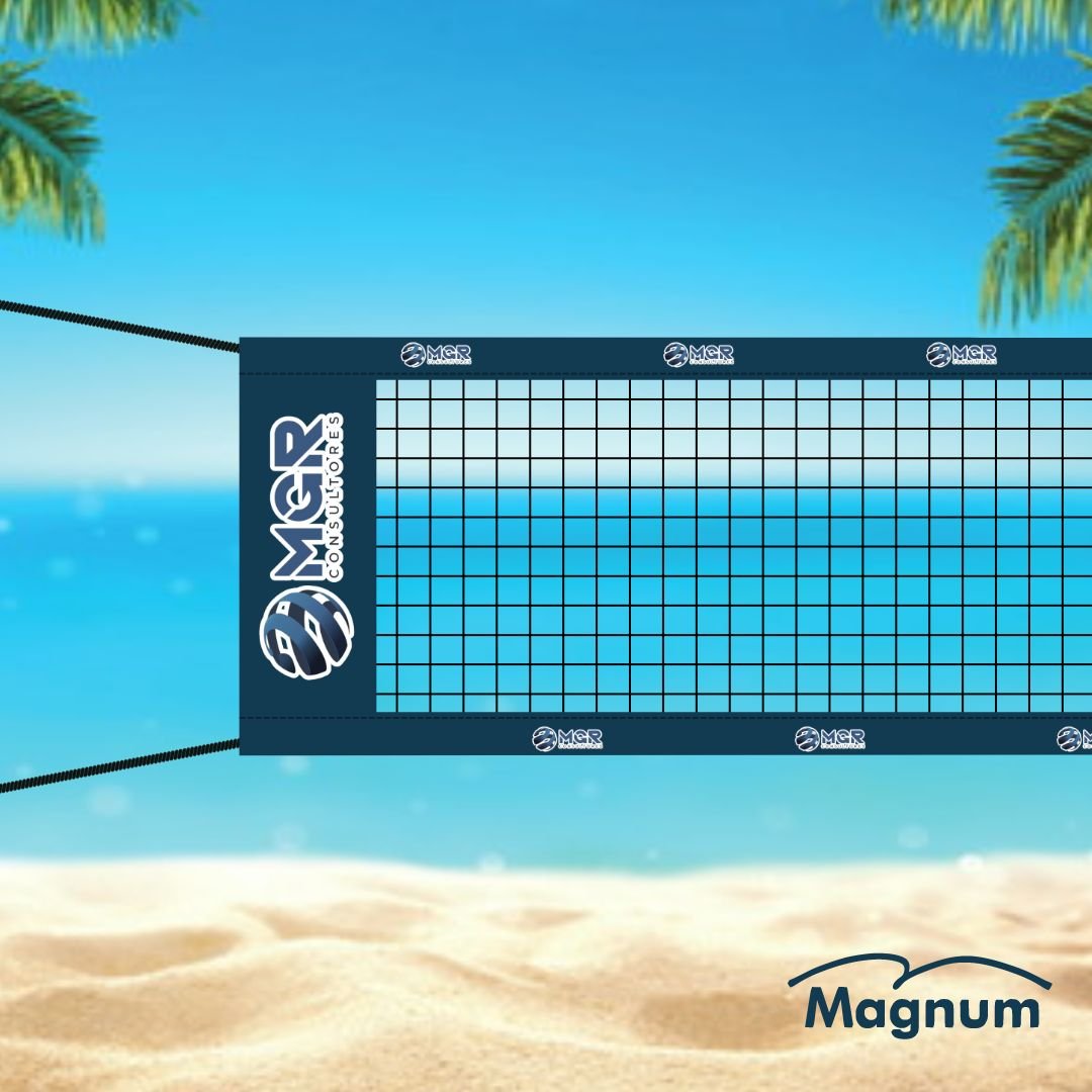 Rede De Vôlei Oficial Personalizada 9,50m X 1,00m (Nylon) Magnum - 6