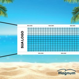 Rede De Vôlei Oficial Personalizada 9,50m X 1,00m (Nylon) Magnum - 1
