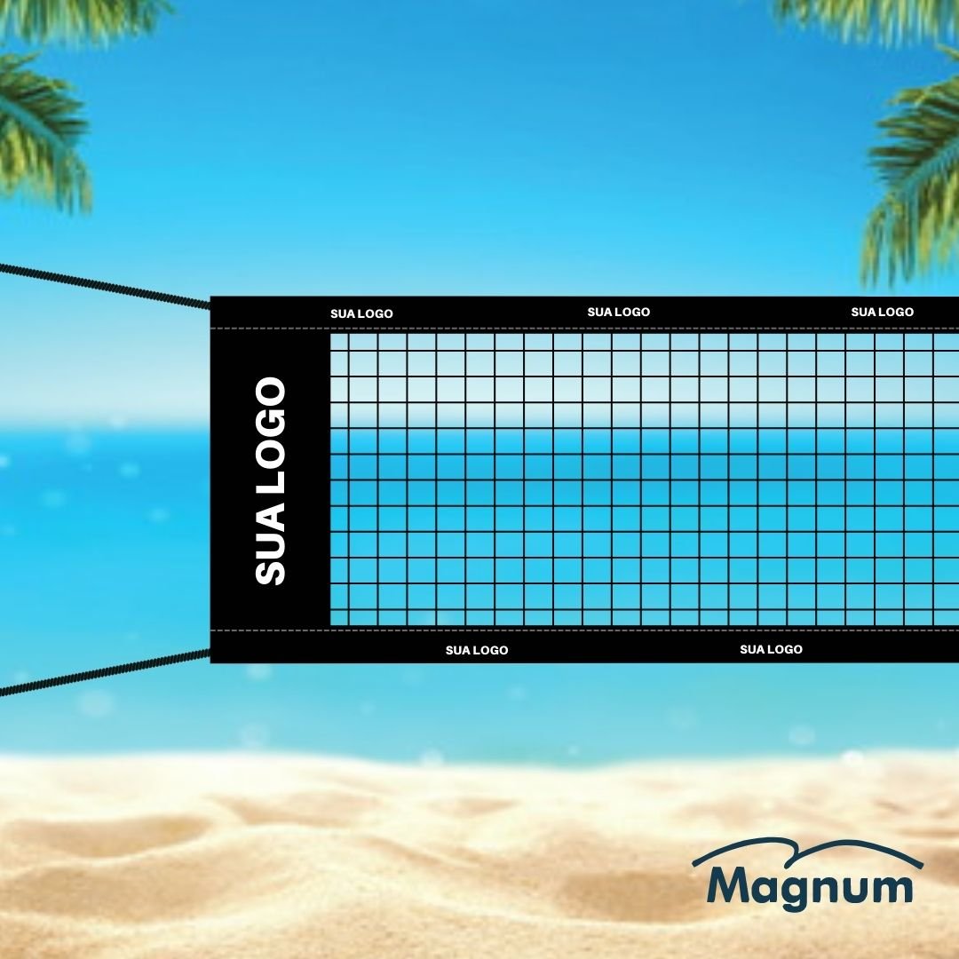 Rede De Vôlei Oficial Personalizada 9,50m X 1,00m (Nylon) Magnum - 7
