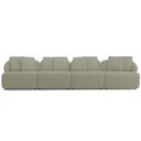 Ver imagem 3 de Sofá 5 Lugares para Sala de Estar Living 388cm Arlo F04 Bouclê Oliva - Lyam Decor