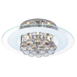 Luminária/plafon Sobrepor Redondo Cristal Roma Branco 40cm G9 - 1