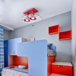 Lustre/plafon Duplo Infantil Homem Aranha Teia Luminária Super Herói Quarto de Menino - Startec - 3