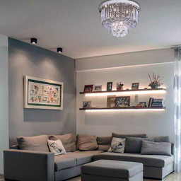 Plafon Sobrepor Redondo Cristal Legítimo Cake 40cm G9 Startec Design Moderno Quarto/sala - 2