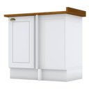 Ver imagem 1 de Balcão Canto Reto 1 Porta Nova York Branco com Tampo Nature – Henn