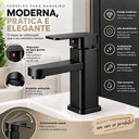 Ver imagem 2 de Torneira para Banheiro Monocomando Milemon Quente Fria Preta Fosca