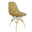 Ver imagem 2 de Kit 3 Cadeiras Charles Eames Cristal Eiffel Wood Designer Transparente