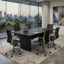 Ver imagem 1 de Mesa de Reunião para Escritório Retangular 6 Lugares 180x90cm ME4203 Preto Tecnomobili