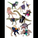 Ver imagem 1 de Dinosaurs In 80s Jumpers Canaleta 53x80cm Preta