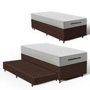 Ver imagem 1 de Cama Box com Colchão de Molas Ensacadas Ortobom One Face Plenno Superpocket + Auxiliar de Espuma