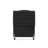 Cabeceira de Cama Box Solteiro 90 Cm Dunas - Veludo Preto. - 2
