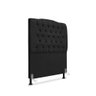 Cabeceira de Cama Box Solteiro 90 Cm Dunas - Veludo Preto. - 1